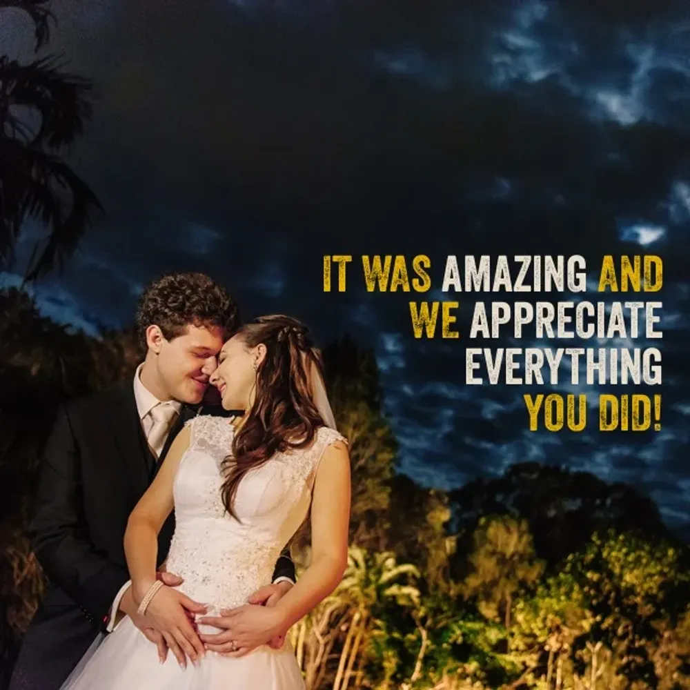 Khalan & Emily (Cherbon Waters Wedding Ceremony) testimonial